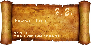 Huszka Elina névjegykártya
